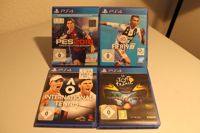 Playstation 4 PS4 Bundle - Fifa 19 - PES 2018 - International Tennis - Tour Fran