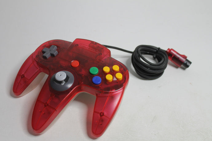 N64 Controller Watermelon Red Sehr Gut Transparent Rot Original Nintendo Gamepad