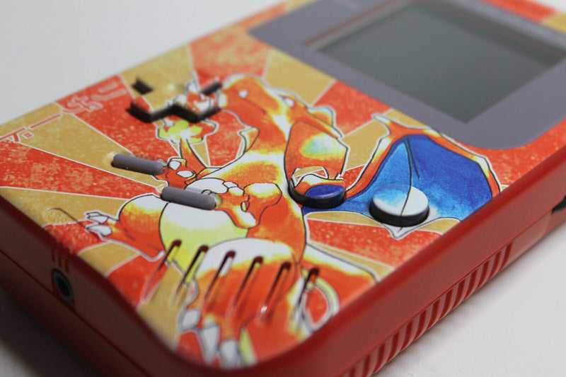 Laden Sie das Bild in Galerie -Viewer, Nintendo Game Boy Spielkonsole - IPS Screen V5 - Custom Glurak Edition Sammler
