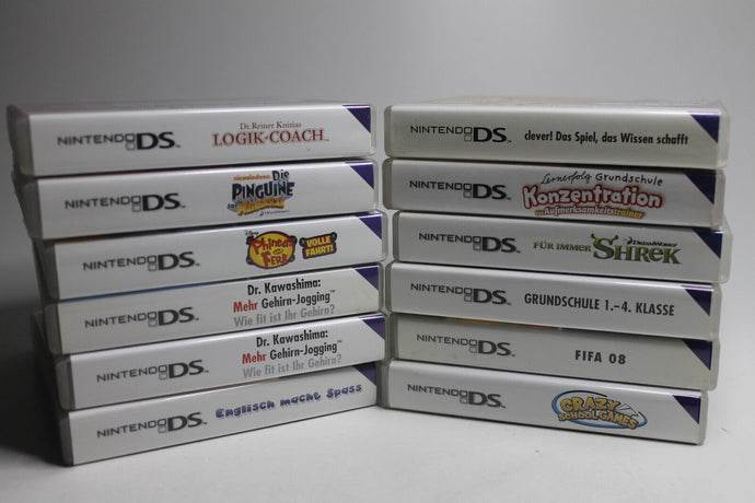 12 Nintendo DS Spiele - Disney - Dr. Kawashima - Shrek - Fifa - Madagascar