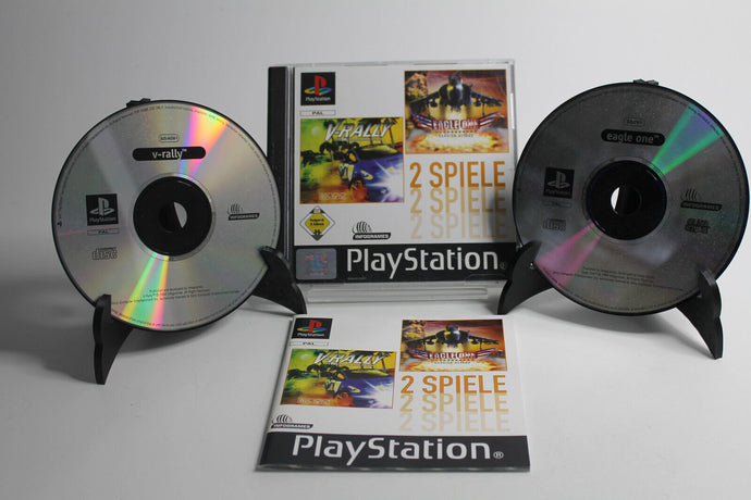 PS1 V-Rally + Eagle One Darrier Attack mit Hülle + Anleitung sehr guter Zustand