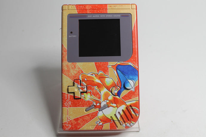 Nintendo Game Boy Spielkonsole - IPS Screen V5 - Custom Glurak Edition Sammler