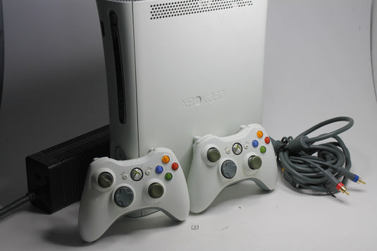 Microsoft Xbox 360 Premium 60GB Weiß Spielekonsole mit 2 Controllern