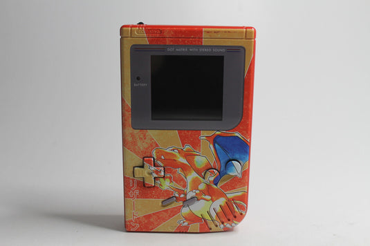 Nintendo Game Boy Spielkonsole - IPS Screen V5 - Custom Glurak Edition Sammler