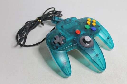 N64 Controller unausgeleiert Transparent Blau-Weiss Clear Blue