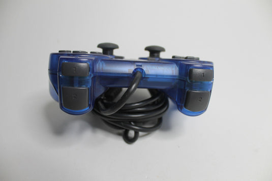 Original Sony PlayStation 2 Controller / Blau-Transparent / ANALOG / PS2 / TOP