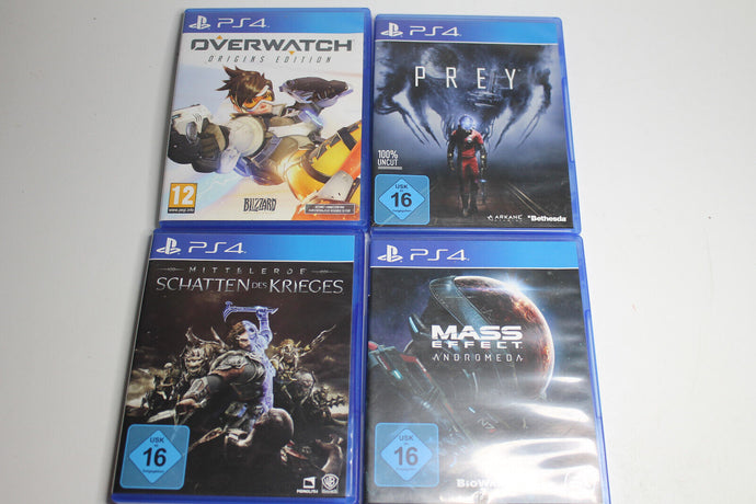 Playstation 4 Bundle - 4 Spiele - Prey - Mass Effect - Overwatch - Schatten des