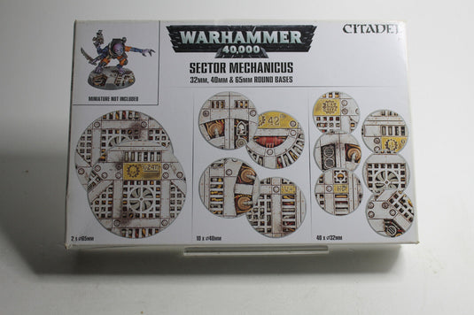 Warhammer 40K Sector Mechanicus Rund Bases 95 % vollständig