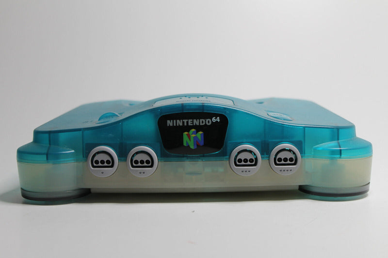 Laden Sie das Bild in Galerie -Viewer, Nintendo N64 Konsole Blau/Transparent mit Controller + original Kabel
