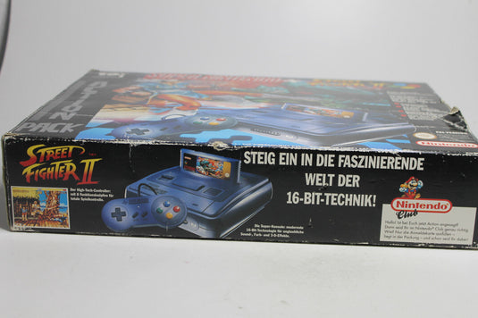 Super Nintendo SNES Konsole + Street Fighter 2 II Action Pack Set OVP RAR