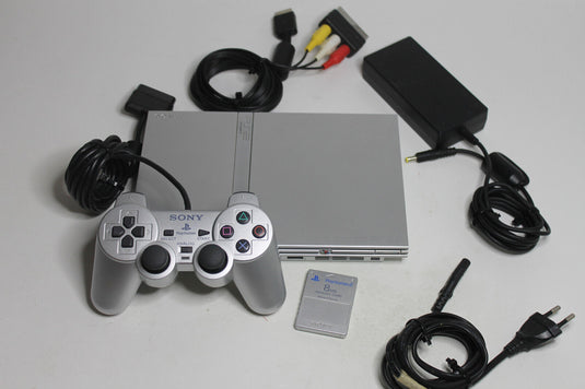 Sony Playstation 2 Konsole Slim Set - Silber (SCPH-70001)