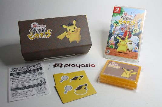 Meisterdetektiv Pikachu kehrt zurück Switch Japan + Pokemon Promo 098/SV-P + Box