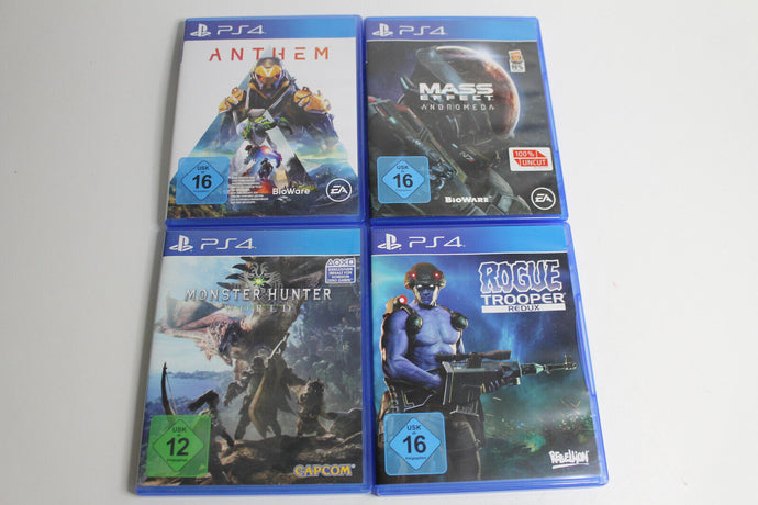 4x Playstation 4 - PS4 - Anthem - Mass Effect - Monster Hunter - Rogue Trooper