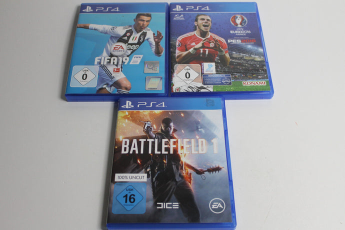 3x Playstation 4 Bundle - Battlefield - Fifa - PES 2016