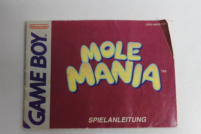 Game Boy Mole Mania • Zustand akzeptab • Anleitung • NNOE • Nintendo • Gameboy •