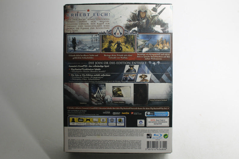 Laden Sie das Bild in Galerie -Viewer, Playstation 3 - Assassin&#39;s Creed III 3 Join or Die Edition inkl Pappschuber
