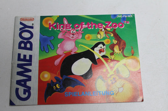 King of the Zoo Nintendo Gameboy Anleitung