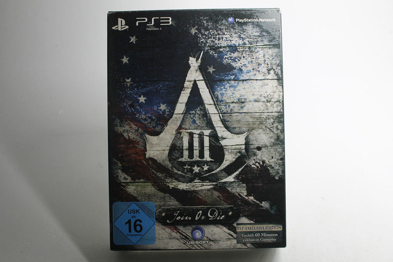 Laden Sie das Bild in Galerie -Viewer, Playstation 3 - Assassin&#39;s Creed III 3 Join or Die Edition inkl Pappschuber
